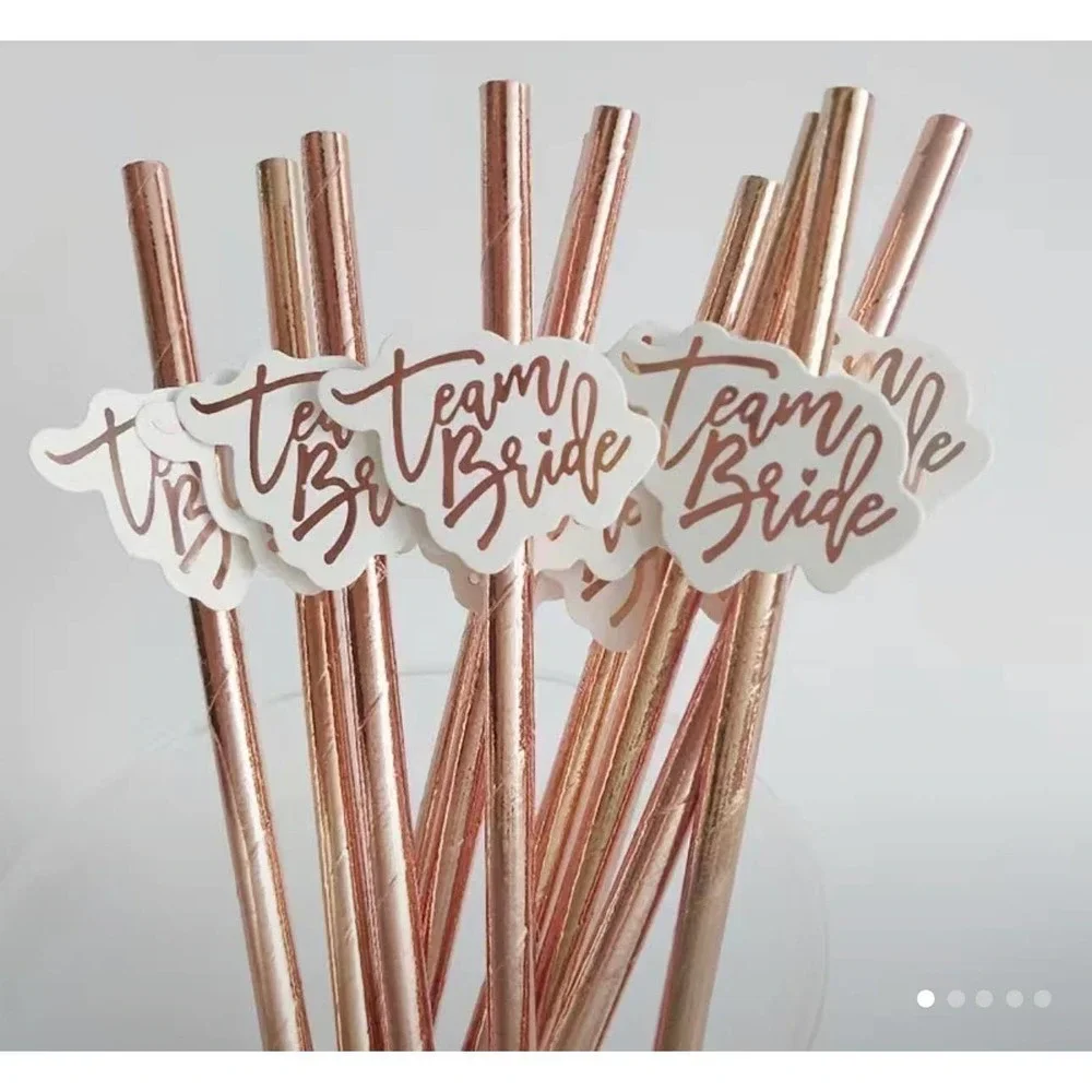 BRIDESMAID party straws